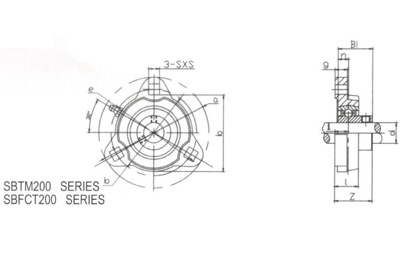 Three-Bolt Flange Bracket Units