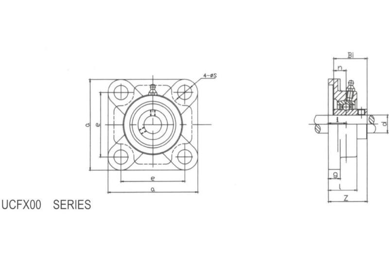 Square Flange UCFX05